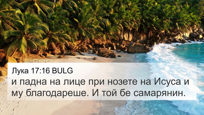 Лука 17:16 BULG Bible Verse Image