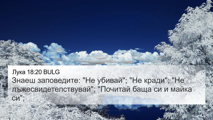 Лука 18:20 BULG Bible Verse Image