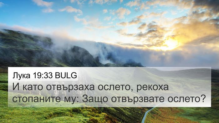 Лука 19:33 BULG 4K Wallpaper - И като отвързаха ослето, - 4K Wallpaper Bible Verse