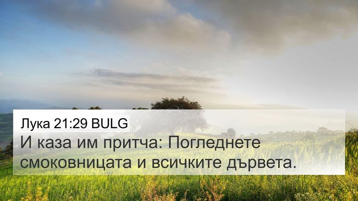 Лука 21:29 BULG 4K Wallpaper - И каза им притча: - 4K Wallpaper Bible Verse