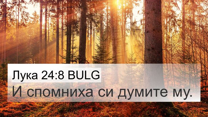 Лука 24:8 BULG 4K Wallpaper - И спомниха си думите - 4K Wallpaper Bible Verse