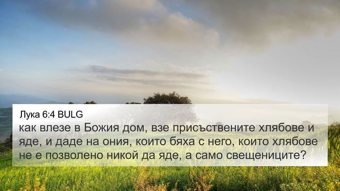 Лука 6:4 BULG 4K Wallpaper - как влезе в Божия дом, взе - 4K Wallpaper Bible Verse