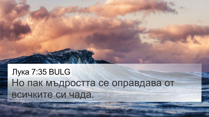 Лука 7:35 BULG Bible Verse Image