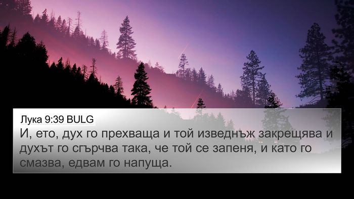 Лука 9:39 BULG Bible Verse Image