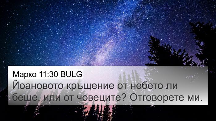 Марко 11:30 BULG Bible Verse Image