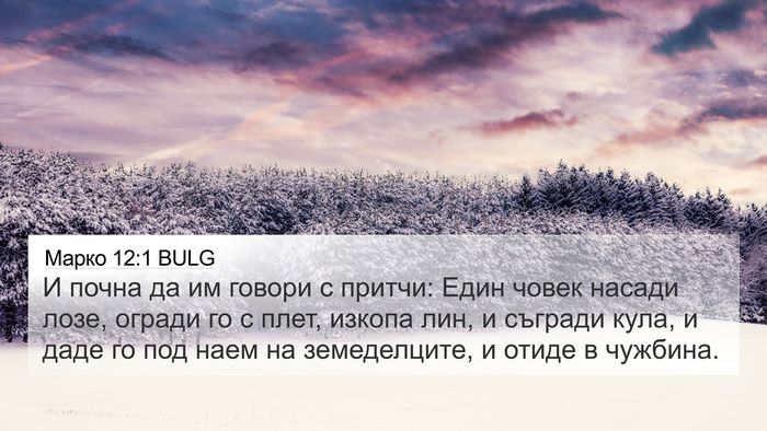 Марко 12:1 BULG 4K Wallpaper - И почна да им говори с - 4K Wallpaper Bible Verse