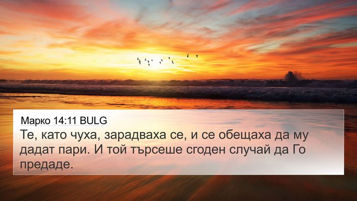 Марко 14:11 BULG Bible Verse Image