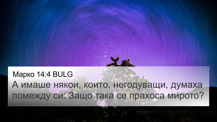 Марко 14:4 BULG Bible Verse Image