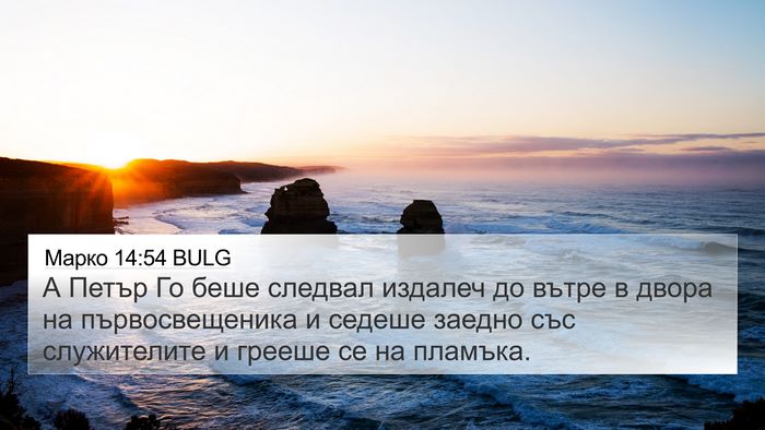 Марко 14:54 BULG Bible Verse Image