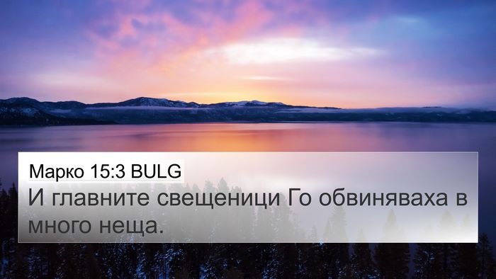Марко 15:3 BULG Bible Verse Image