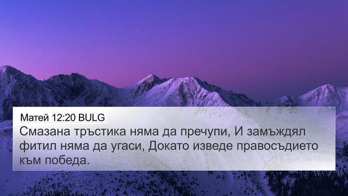Матей 12:20 BULG 4K Wallpaper - Смазана тръстика няма да - 4K Wallpaper Bible Verse