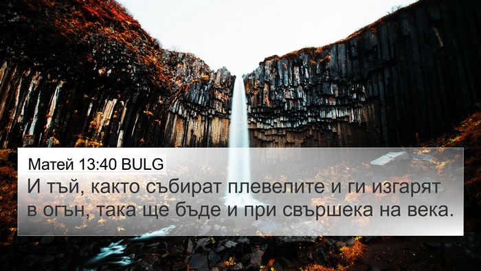 Матей 13:40 BULG Bible Verse Image