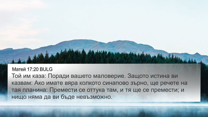 Матей 17:20 BULG Bible Verse Image