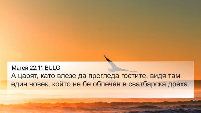 Матей 22:11 BULG Bible Verse Image