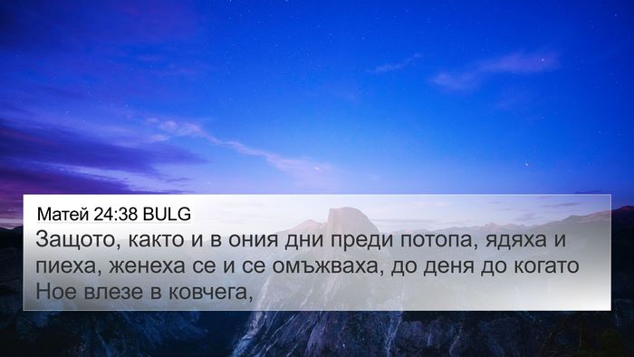 Матей 24:38 BULG Bible Verse Image