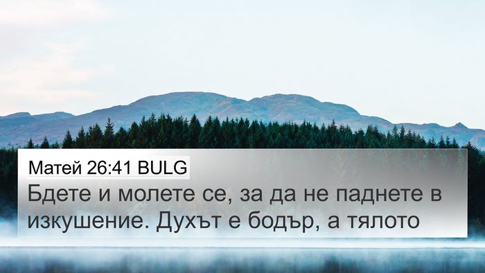 Матей 26:41 BULG Bible Verse Image