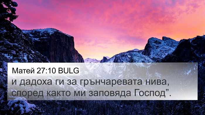 Матей 27:10 BULG 4K Wallpaper - и дадоха ги за - 4K Wallpaper Bible Verse