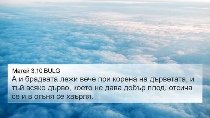 Матей 3:10 BULG 4K Wallpaper - А и брадвата лежи вече при - 4K Wallpaper Bible Verse