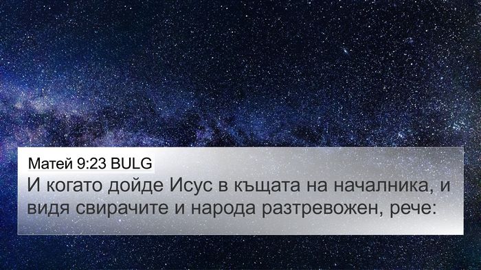 Матей 9:23 BULG Bible Verse Image