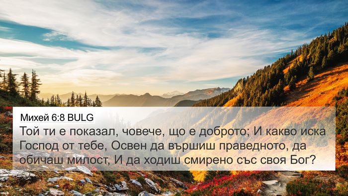 Михей 6:8 BULG Bible Verse Image
