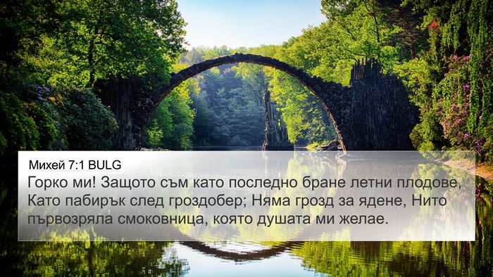 Михей 7:1 BULG Bible Verse Image