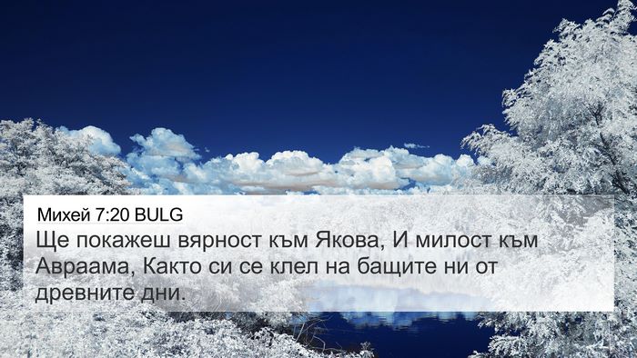 Михей 7:20 BULG Bible Verse Image