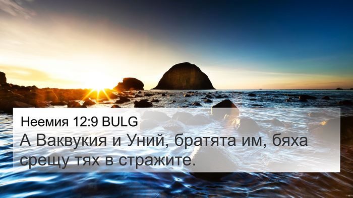 Неемия 12:9 BULG 4K Wallpaper - А Ваквукия и Уний, братята - 4K Wallpaper Bible Verse