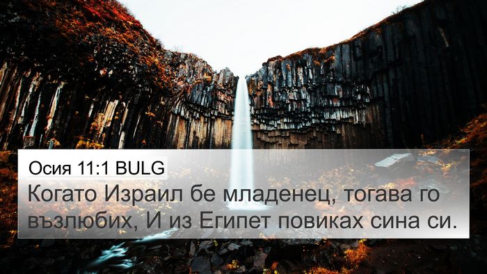 Осия 11:1 BULG Bible Verse Image
