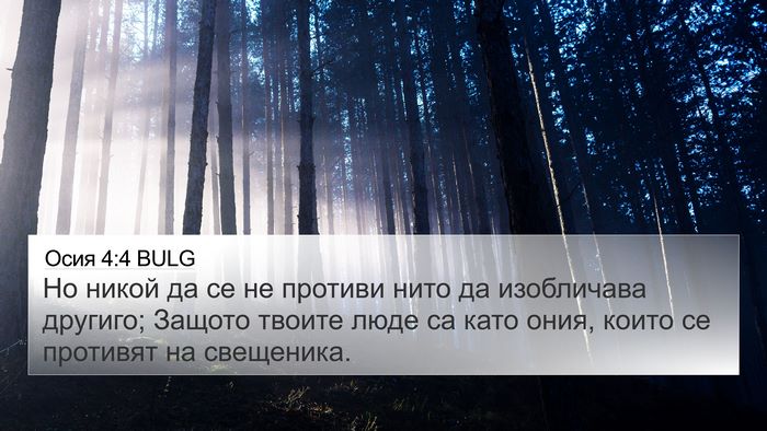 Осия 4:4 BULG 4K Wallpaper - Но никой да се не противи - 4K Wallpaper Bible Verse