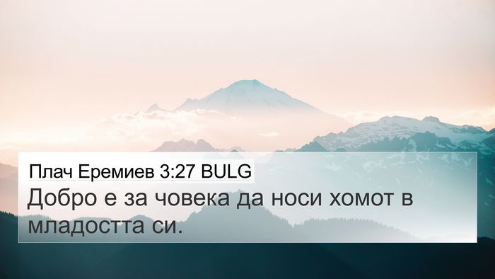 Плач Еремиев 3:27 BULG Bible Verse Image