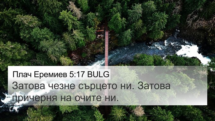 Плач Еремиев 5:17 BULG Bible Verse Image