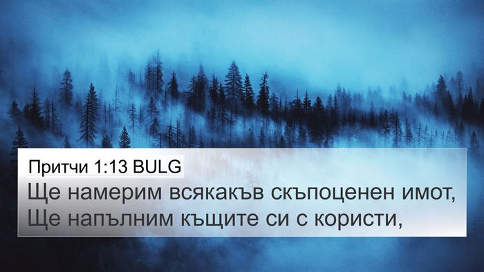 Притчи 1:13 BULG 4K Wallpaper - Ще намерим всякакъв - 4K Wallpaper Bible Verse