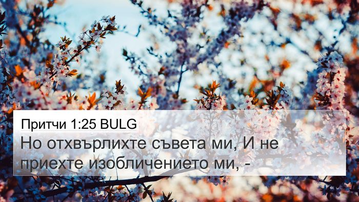 Притчи 1:25 BULG Bible Verse Image