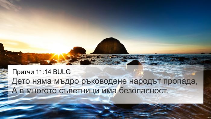Притчи 11:14 BULG Bible Verse Image