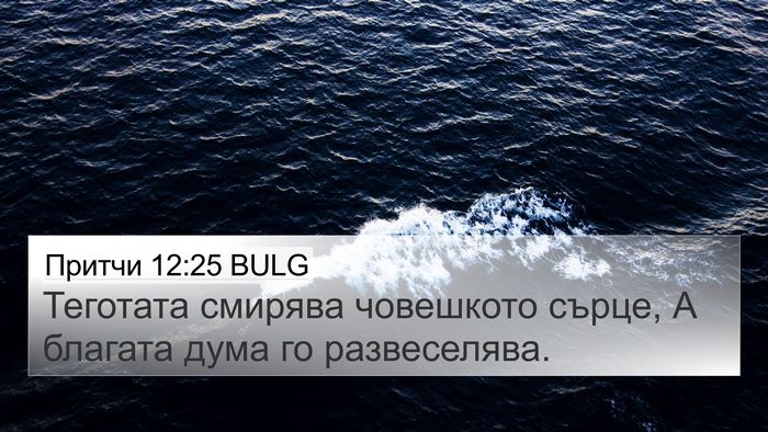 Притчи 12:25 BULG Bible Verse Image