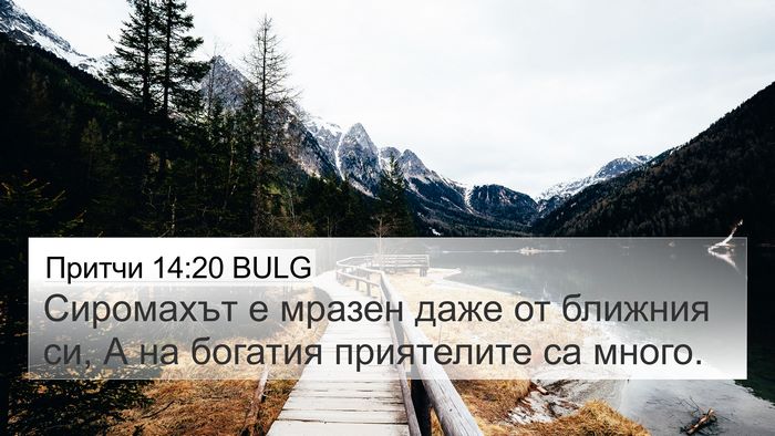Притчи 14:20 BULG Bible Verse Image