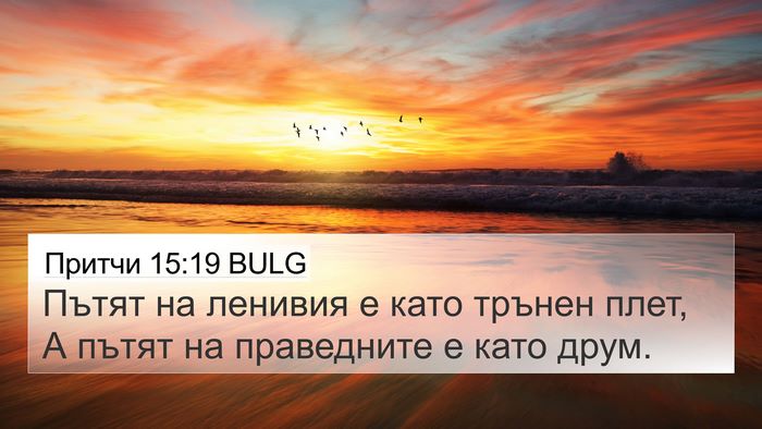 Притчи 15:19 BULG Bible Verse Image