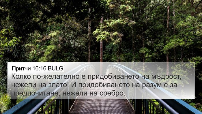 Притчи 16:16 BULG Bible Verse Image