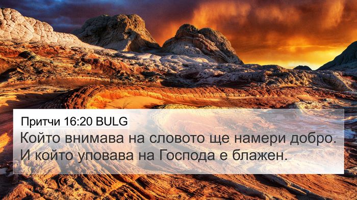 Притчи 16:20 BULG Bible Verse Image