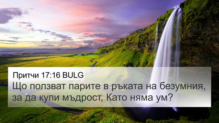 Притчи 17:16 BULG Bible Verse Image