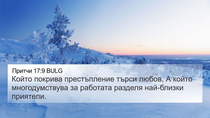 Притчи 17:9 BULG Bible Verse Image