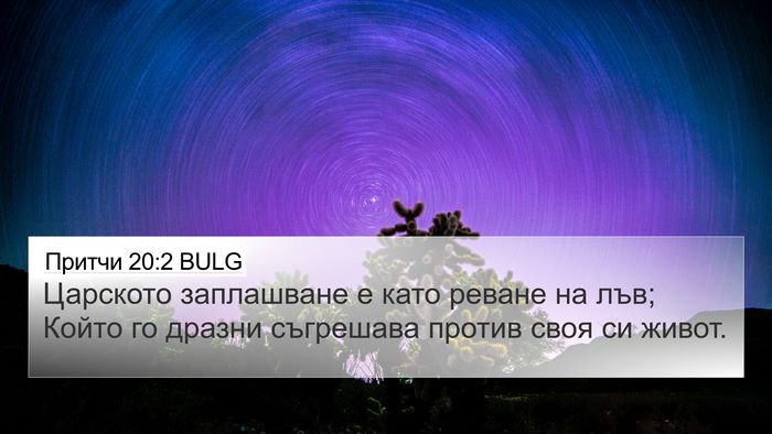 Притчи 20:2 BULG Bible Verse Image