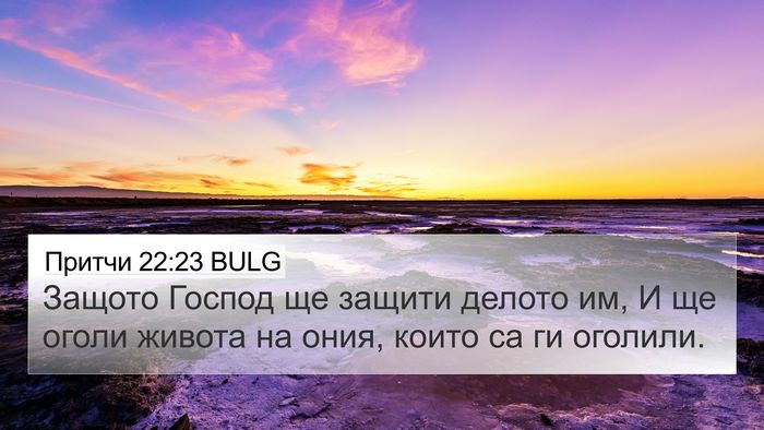Притчи 22:23 BULG Bible Verse Image