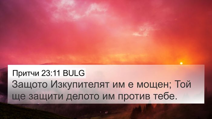 Притчи 23:11 BULG Bible Verse Image