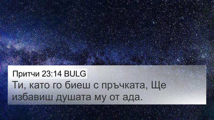 Притчи 23:14 BULG Bible Verse Image