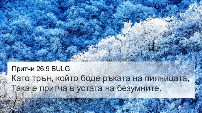 Притчи 26:9 BULG Bible Verse Image