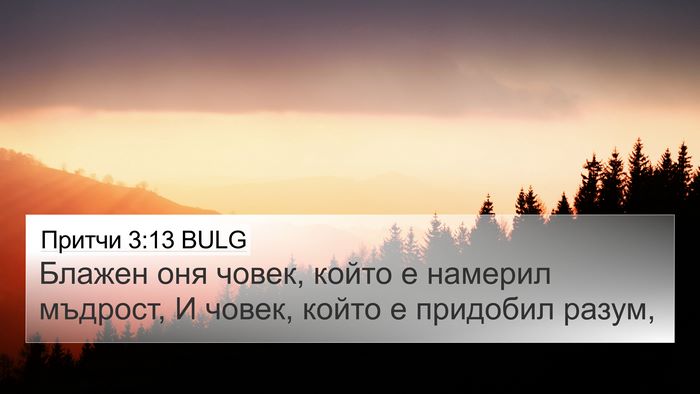 Притчи 3:13 BULG Bible Verse Image