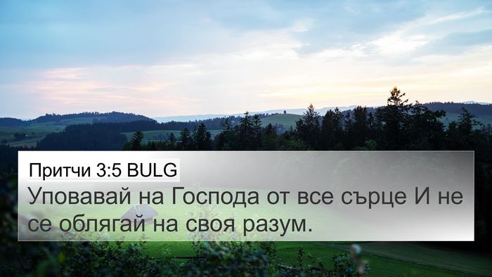 Притчи 3:5 BULG Bible Verse Image