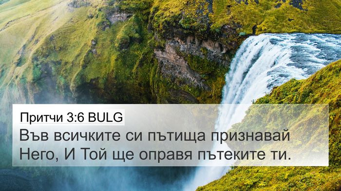 Притчи 3:6 BULG Bible Verse Image