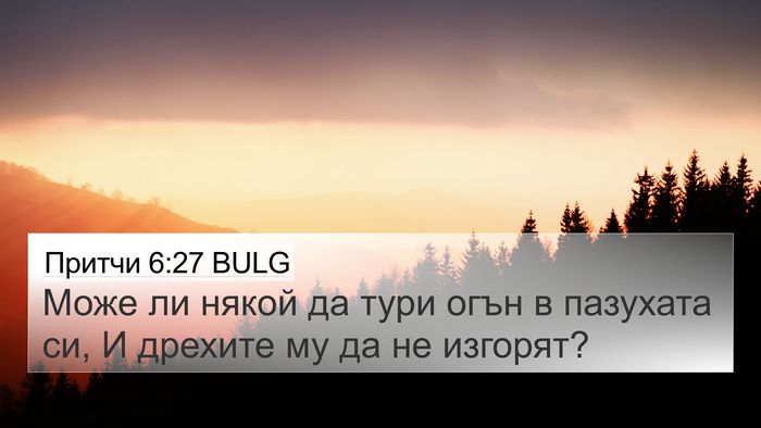 Притчи 6:27 BULG Bible Verse Image
